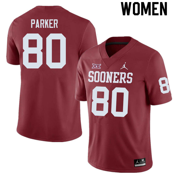Women #80 Daniel Parker Oklahoma Sooners College Football Jerseys Sale-Crimson - Click Image to Close